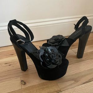 Jeffrey Campbell Black Platform Sandals
